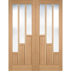Coventry Internal Glazed Prefinished Oak 3 Lite Pair Doors - 1372 X 1981mm