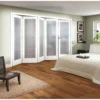 Shaker White Primed 1 Light Obscure Glazed Interior Folding Doors 4 X 1 2047 X 3538mm