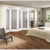 Shaker White Primed 1 Light Obscure Glazed Interior Folding Doors 5 X 0 2047 X 3538mm