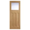 DX30's Style Internal Glazed Unfinished Oak 3 Panel 1 Lite Door - 686 X 1981mm