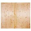 Framed Ledged And Braced External Unfinished Redwood Rebated Garage Door Pair - 2135 X 2135mm