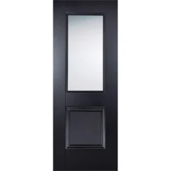 Arnhem Internal Glazed Primed Black 1 Lite 1 Panel Door - 686 X 1981mm