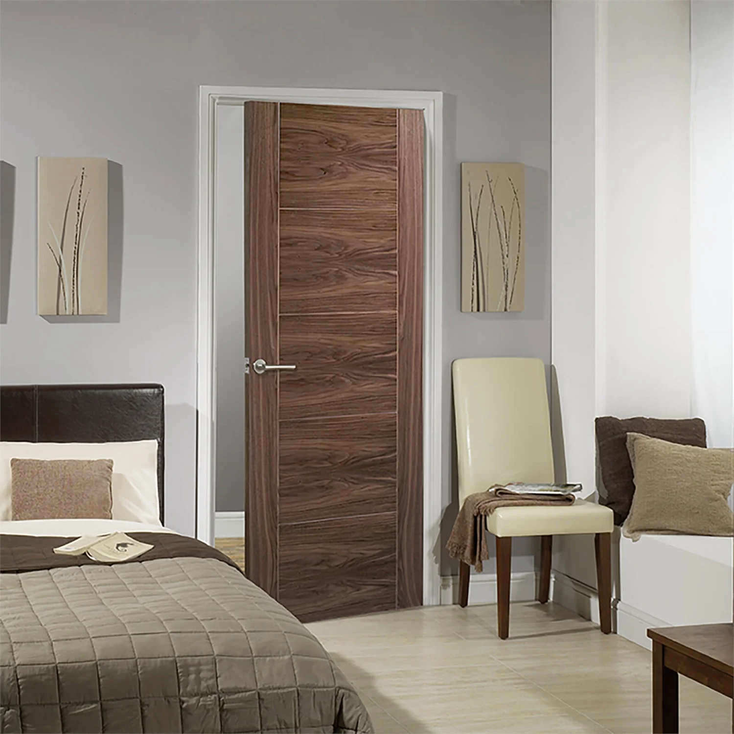 Vancouver Internal Prefinished Walnut 5 Panel - 762 X 1981mm - Image 2