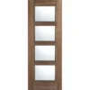 Vancouver Internal Glazed Prefinished Walnut 4 Lite Door - 762 X 1981mm