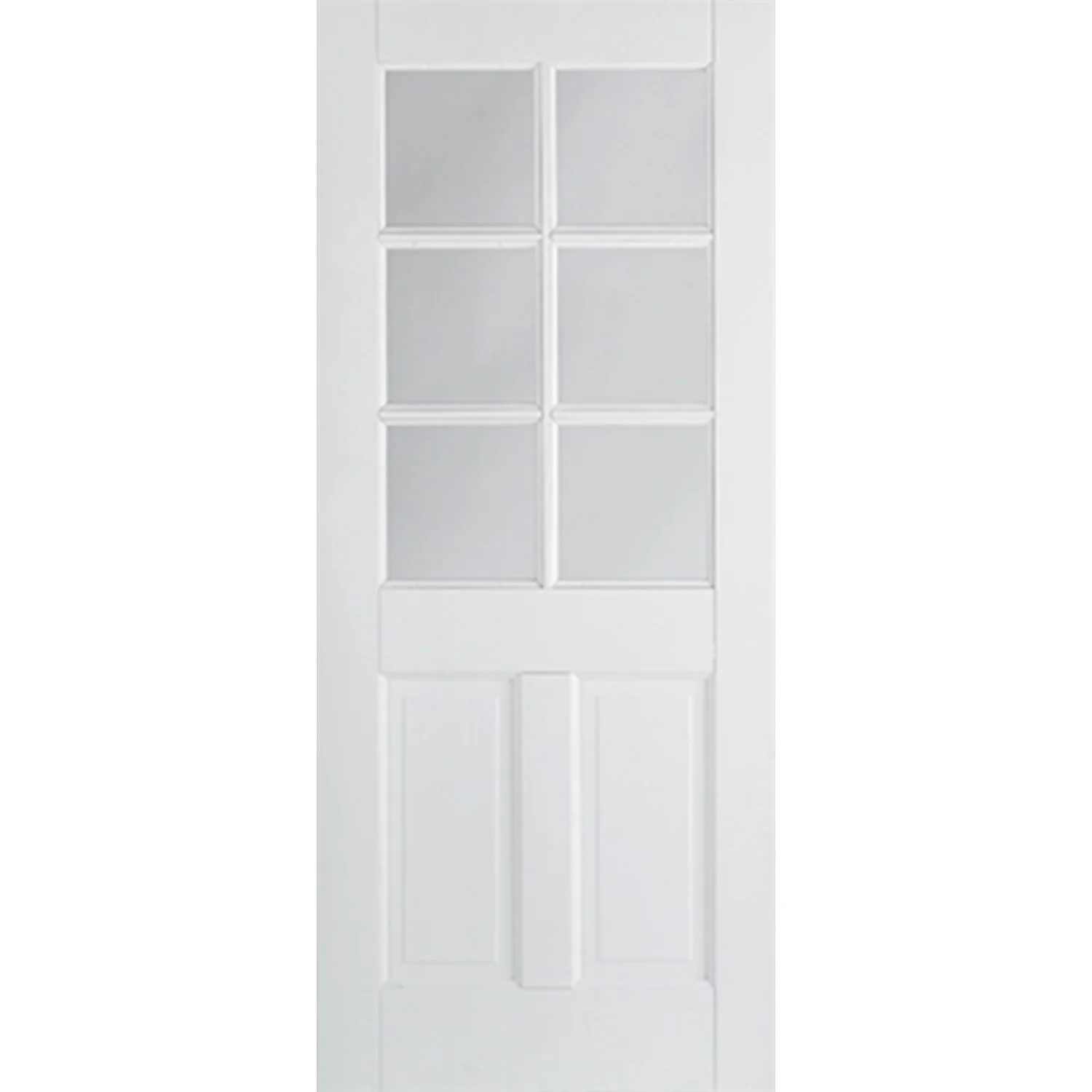 Canterbury Internal Glazed Primed White 2 Panel 6 Lite Door - 762 X 1981mm