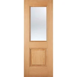 Arnhem Internal Glazed Prefinished Oak 1 Lite 1 Panel Door - 838 X 1981mm