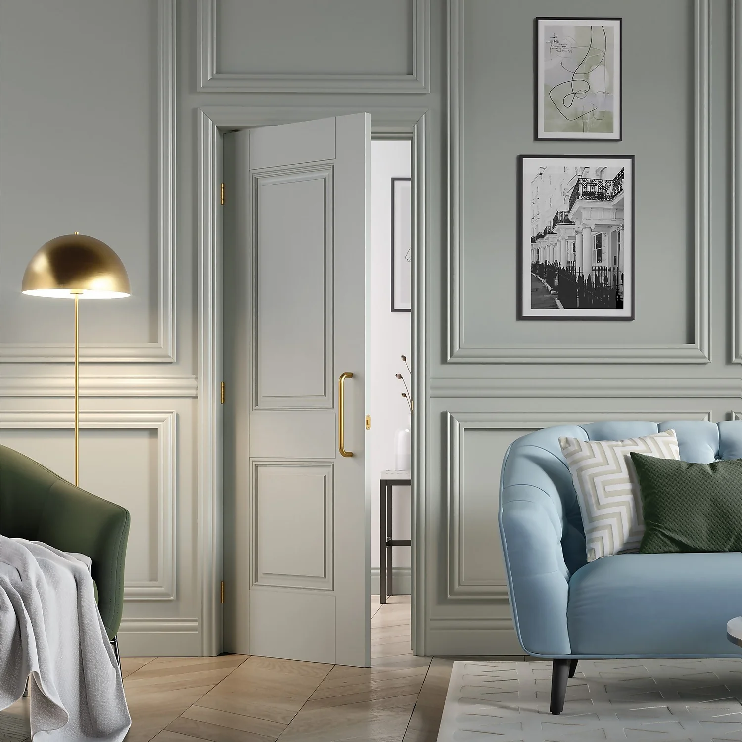 Arnhem Internal Primed White 2 Panel Door - 838 X 1981mm - Image 2