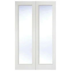 Pattern 20 Internal Glazed Primed White 1 Lite Pair Doors - 915 X 1981mm