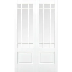 Downham Internal Glazed Primed White 9 Lite Pair Doors - 1067 X 1981mm