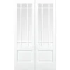 Downham Internal Glazed Primed White 9 Lite Pair Doors - 1220 X 1981mm