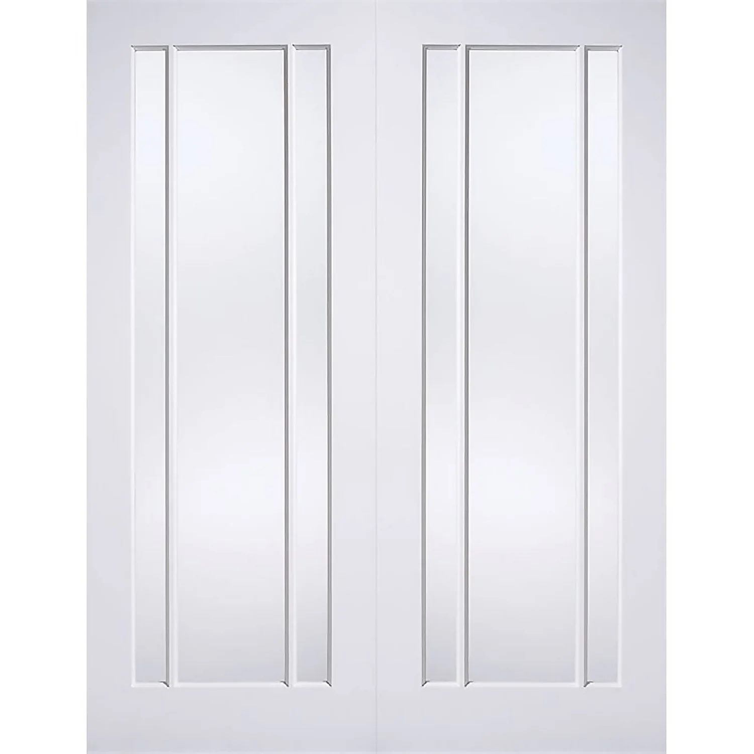 Lincoln Internal Glazed Primed White 3 Lite Pair Doors - 1372 X 1981mm