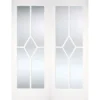 Reims Internal Glazed Primed White 5 Lite Pair Doors - 1168 X 1981mm