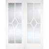 Reims Internal Glazed Primed White 5 Lite Pair Doors - 1220 X 1981mm