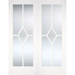 Reims Internal Glazed Primed White 5 Lite Pair Doors - 1524 X 1981mm