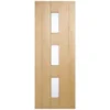 Copenhagen External Glazed Unfinished Oak 3 Lite Door - 762 X 1981mm