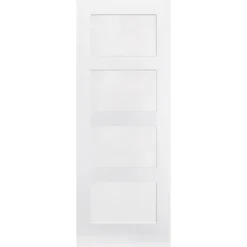 Shaker Internal Primed White 4 Panel Fire Door - 762 X 1981mm