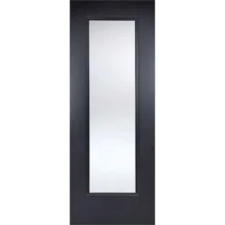 Eindhoven Internal Glazed Primed Black 1 Lite Door - 838 X 1981mm