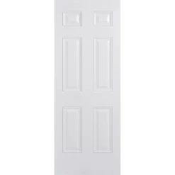Colonial External White GRP 6 Panel Door - 838 X 1981mm