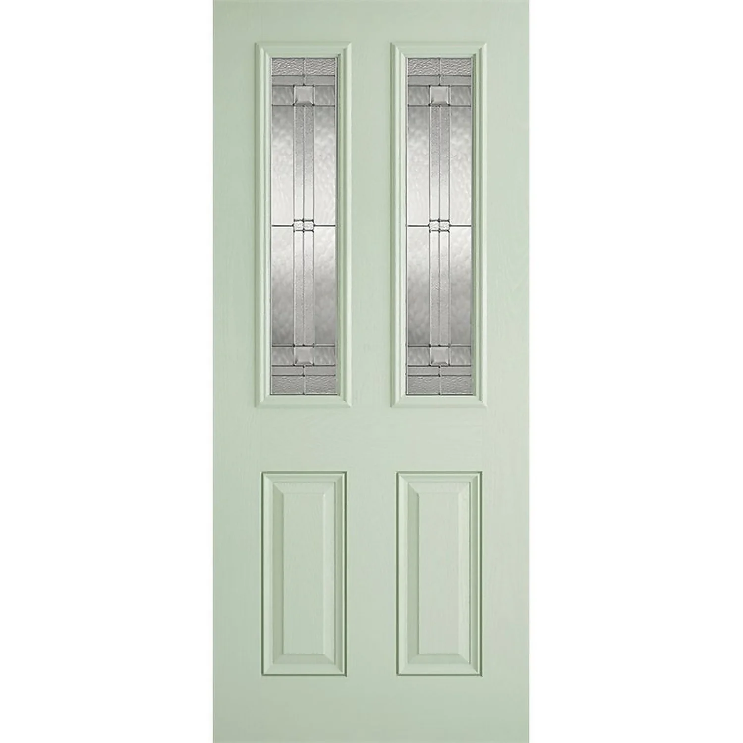 Malton External Glazed Light Green GRP 2 Lite Door - 838 X 1981mm