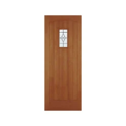 Cottage External Glazed Unfinished Hardwood 1 Lite Door - 762 X 1981mm
