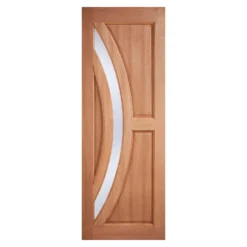 Harrow External Glazed Unfinished Hardwood 1 Lite Door - 838 X 1981mm