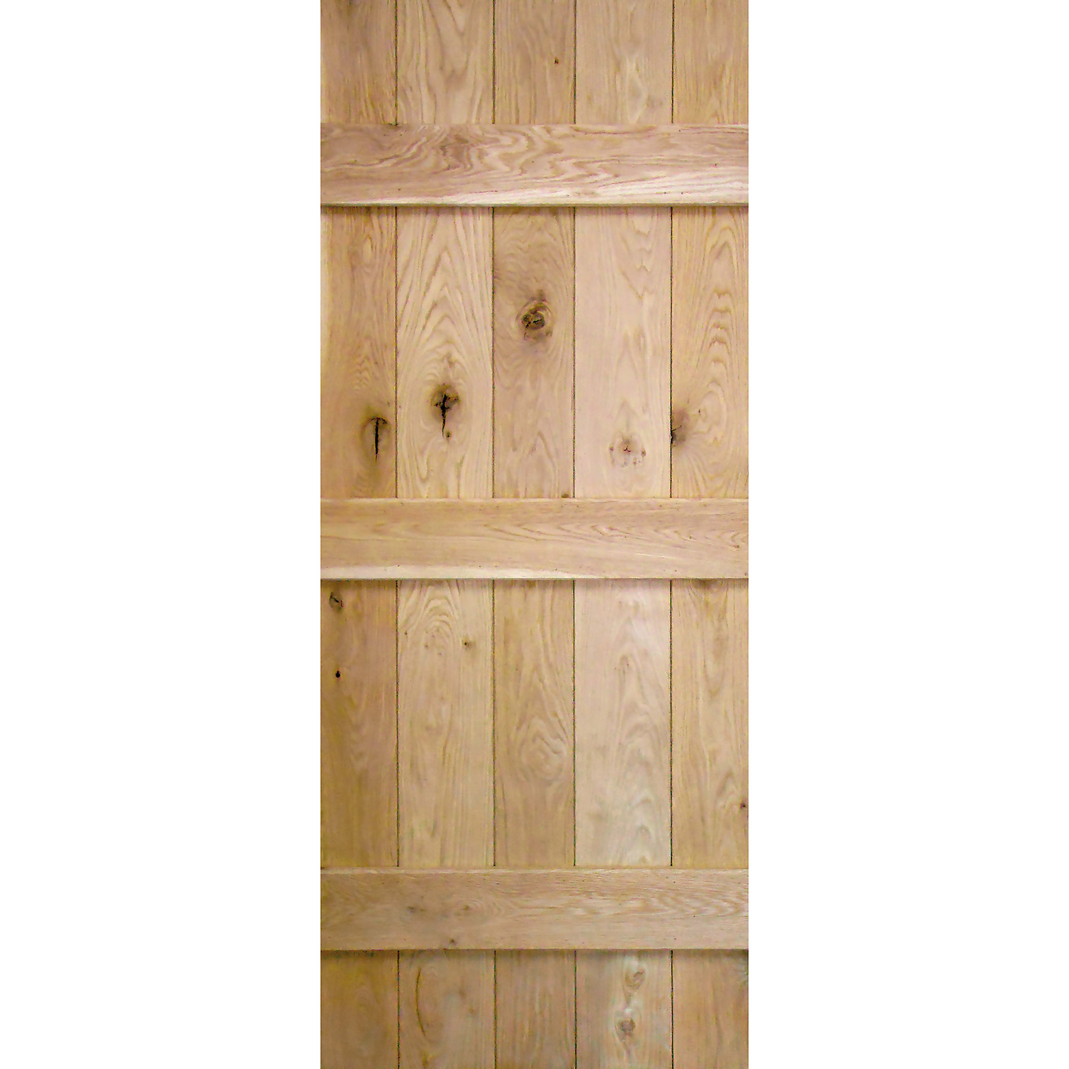 Button Bead Ledged Internal Unfinished Oak Door - 762 X 1981mm - Image 3