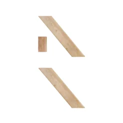 Bracing Pack Internal Unfinished Oak For Use With Ledged Door - 120 X 1100mm