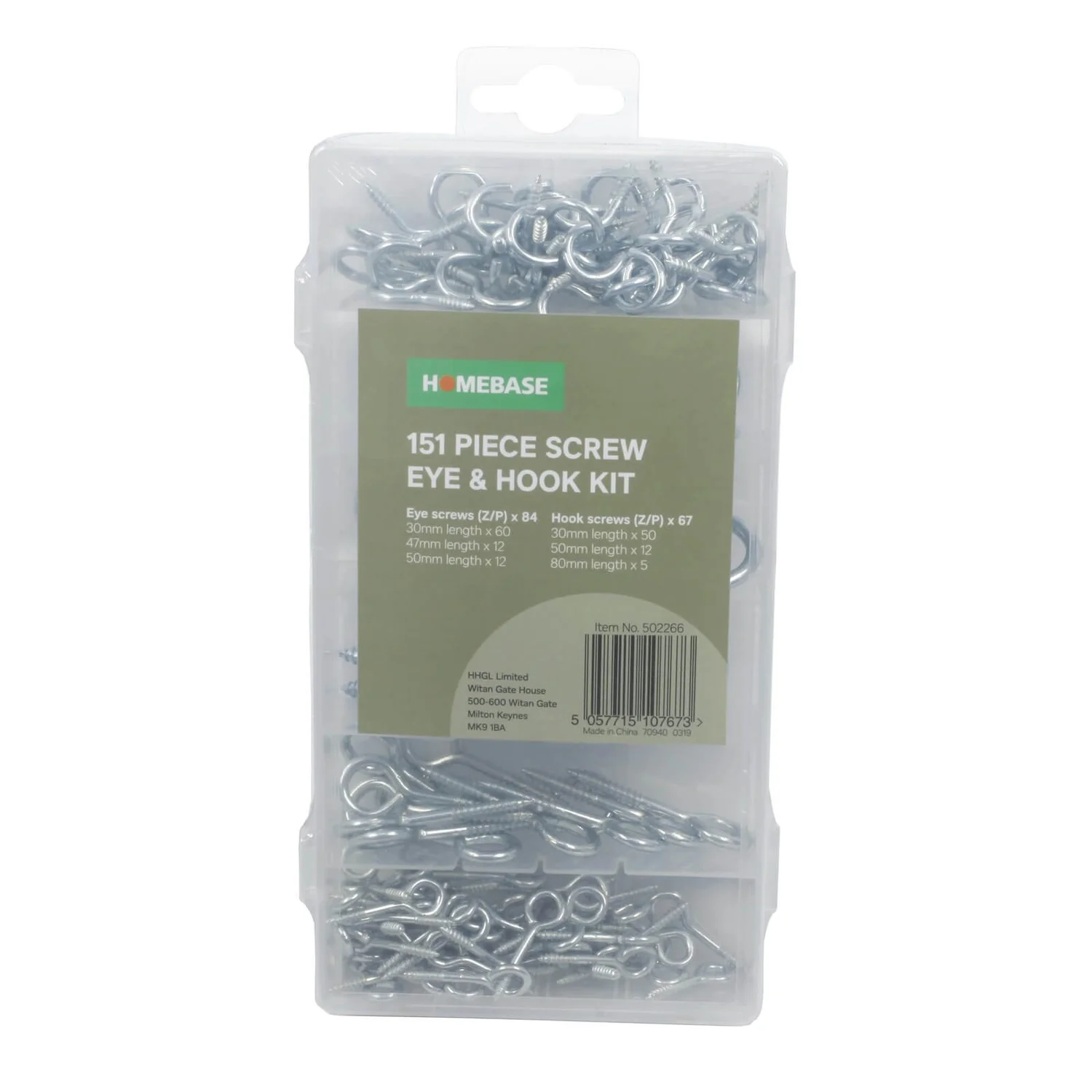 None 151pcs Screw Eye & Hook Kit