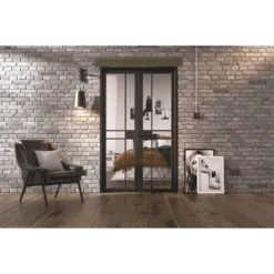 Greenwich - W4 Room Divider - Black - 2031 X 1246 X 35mm