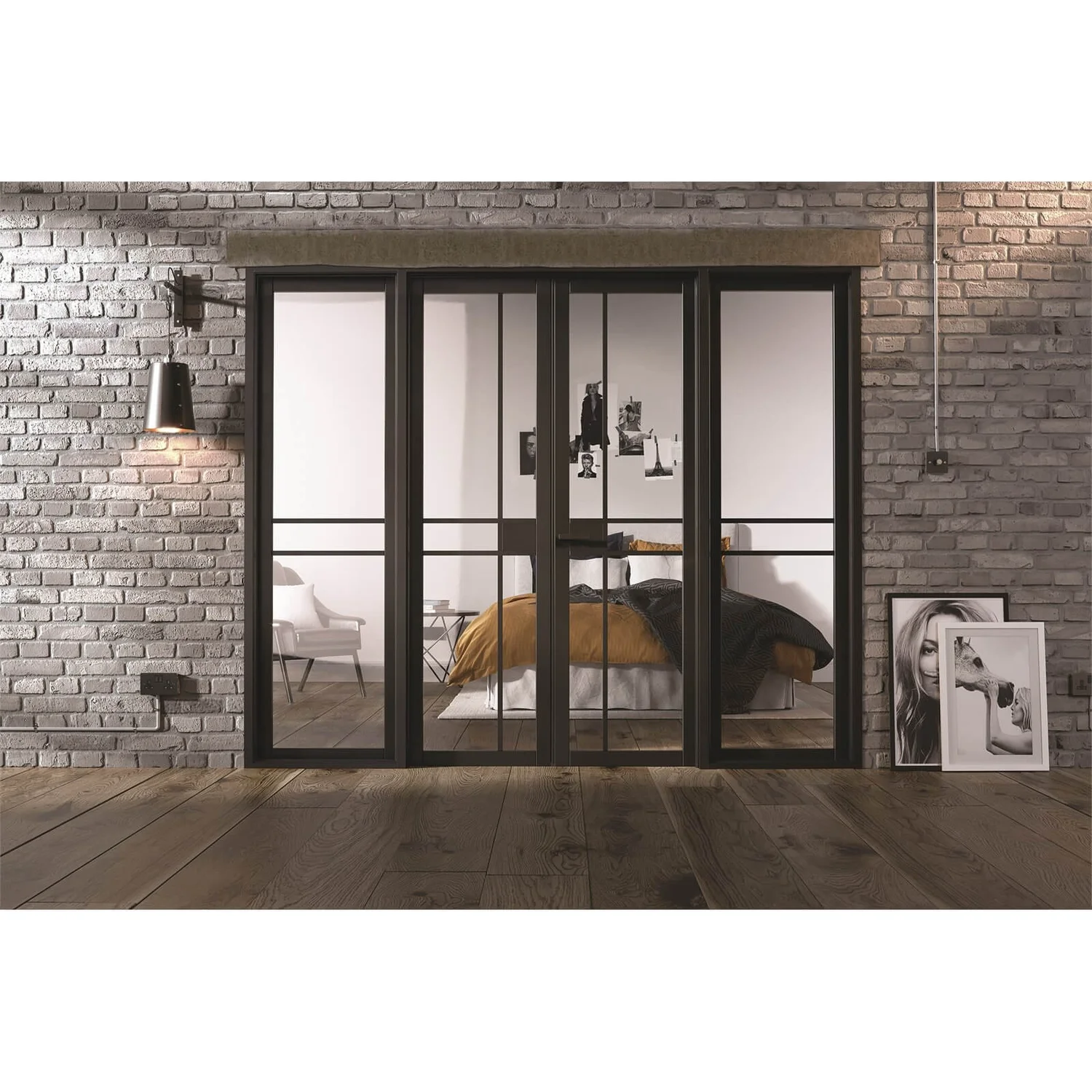 Greenwich - W8 Room Divider - Black - 2031 X 2478 X 35mm