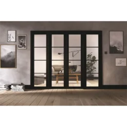Soho - Room Divider W8 - Black - 2031 X 2478 X 35mm