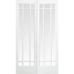 Manhattan - Glazed White - Primed Internal Door - 1981 X 1067 X 40mm