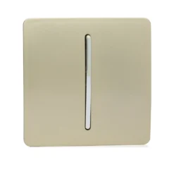 Trendi Switch 1 Gang Doorbell In Screwless Gold