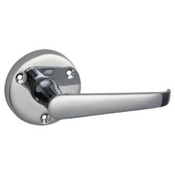 None Homebuild Victorian Straight Lever On Rose Set - Polished Chrome