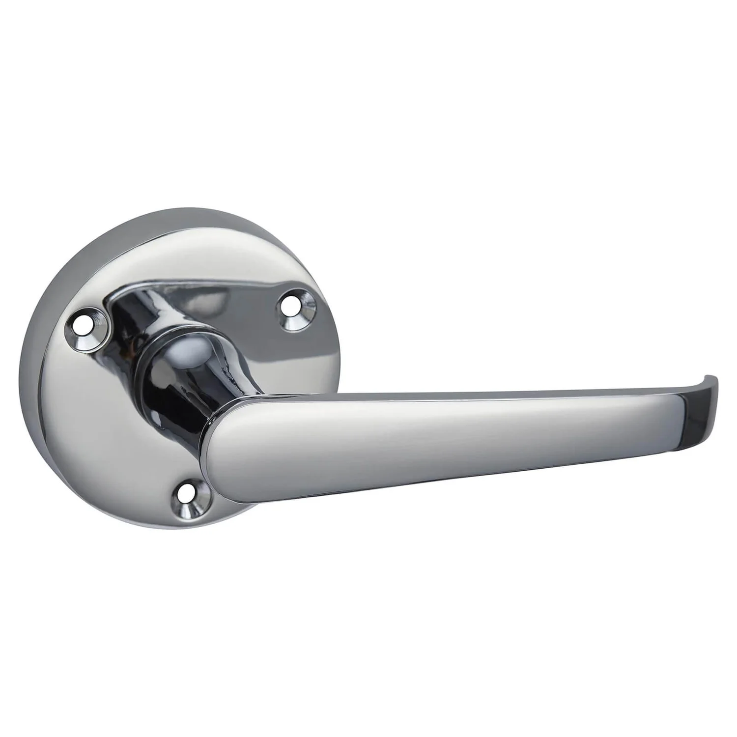 None Homebuild Victorian Straight Lever On Rose Set - Polished Chrome