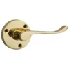 None Homebuild Victorian Scroll Lever On Rose Set - Polished Brass