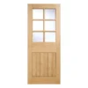 Cottage - Stable - 6 Lite- Glazed Exterior Door - Oak - 2032 X 813 X 44mm