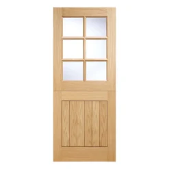 Cottage - Stable- 6 Lite - Glazed Exterior Door - Oak - 1981 X 838 X 44mm