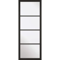Soho - 4 Lite Glazed - Primed Black Internal Door - 1981 X 762 X 35mm