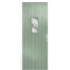 Speedwell - Glazed - Green - White Frame Exterior Door - Right Hand - 2030 X 890 X 70mm