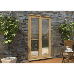 Rohden French Door Set 1200mm - Unfinished Oak
