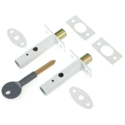 Yale Door Security Bolts White - 2 Pack