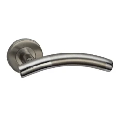 Sandleford Riversley Lever On Rose Set - Dual Tone Polished & Brushed Stainless Steel