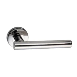 Sandleford Lynton Lever On Rose Set - Polished Stainless Steel