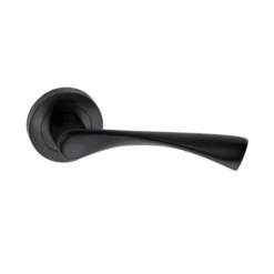 Sandleford Rinovia Lever On Rose Set - Matt Black