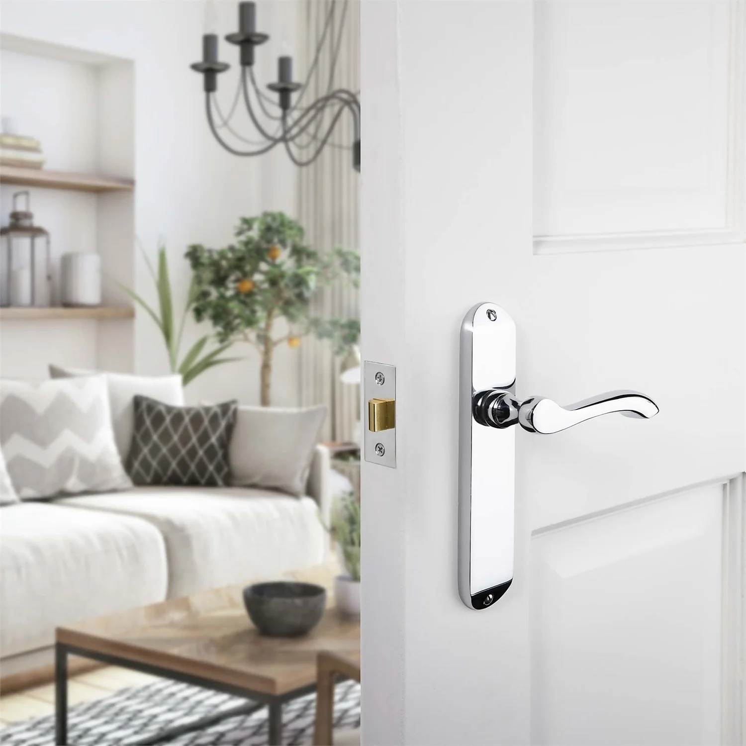 Sandleford Wentworth Latch Lever Set - Polished Chrome - Image 2