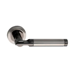 Sandleford Rothwell Lever On Rose Set - Dual Tone Polished & Black Nickel
