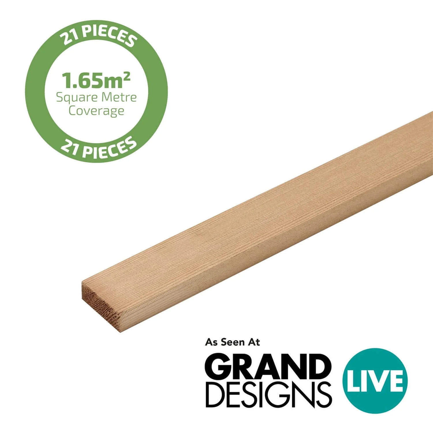 Timber Focus Canadian Western Red Cedar SertiWOOD Battens-Screen Slats Fencing (18x38mm X 1.83m 21 Piece Pack ) 1.65m2 - Image 3