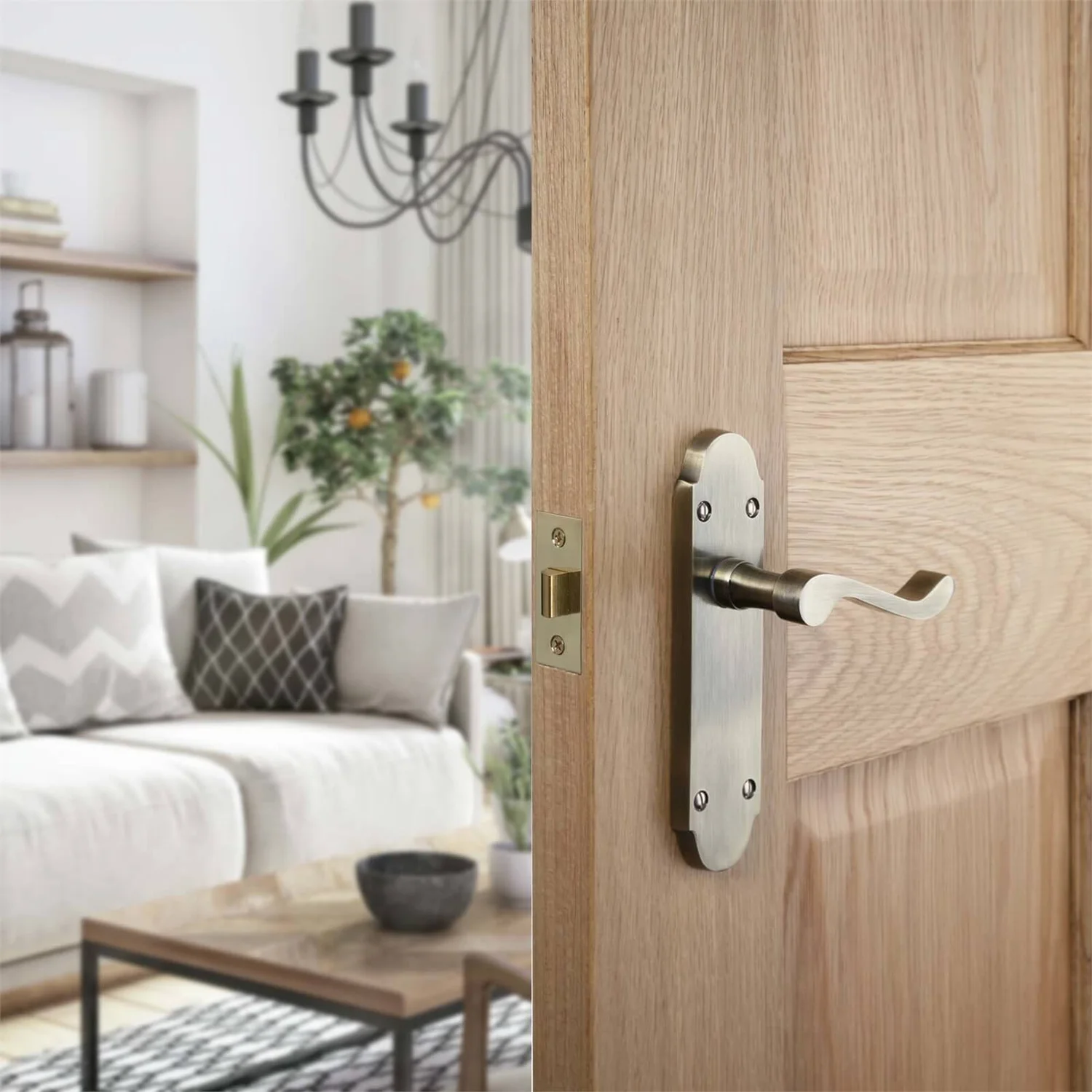 Sandleford Fawley Latch Lever Set - Antique Brass - Image 3