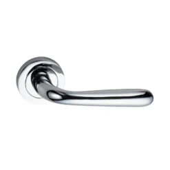 Sandleford Lockton Lever On Rose Set - Polished Chrome